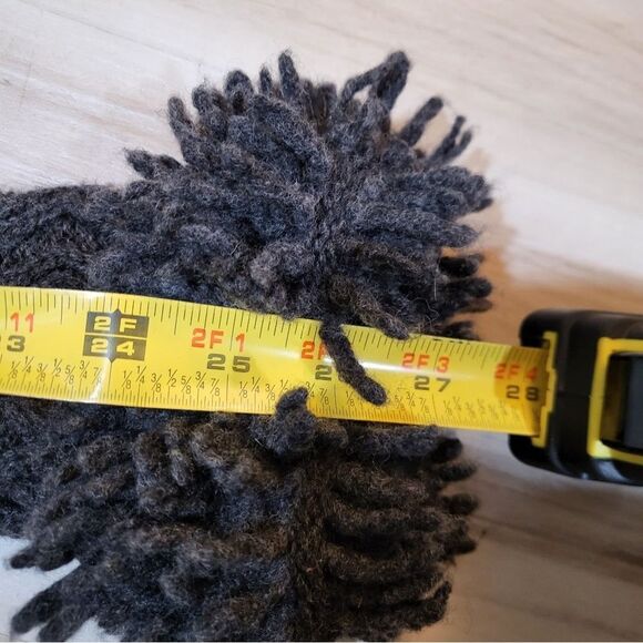 Jillian Jones 100% LambsWool Midi Cardigan Cable Knit Dark Gray Fisherman Sz XL - Picture 10 of 15